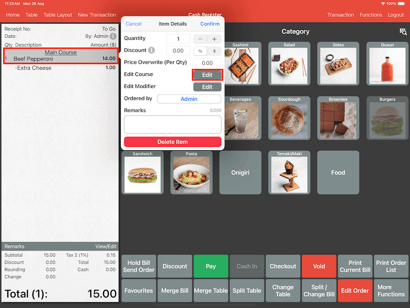 pos system change order course