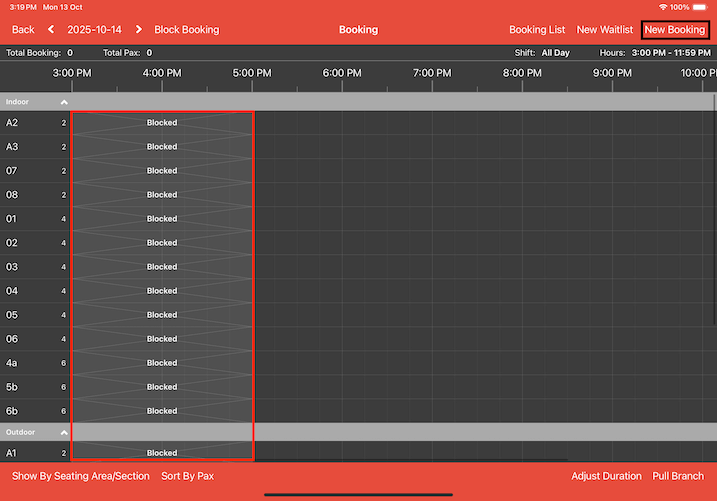 mobipos after table hide unavailable