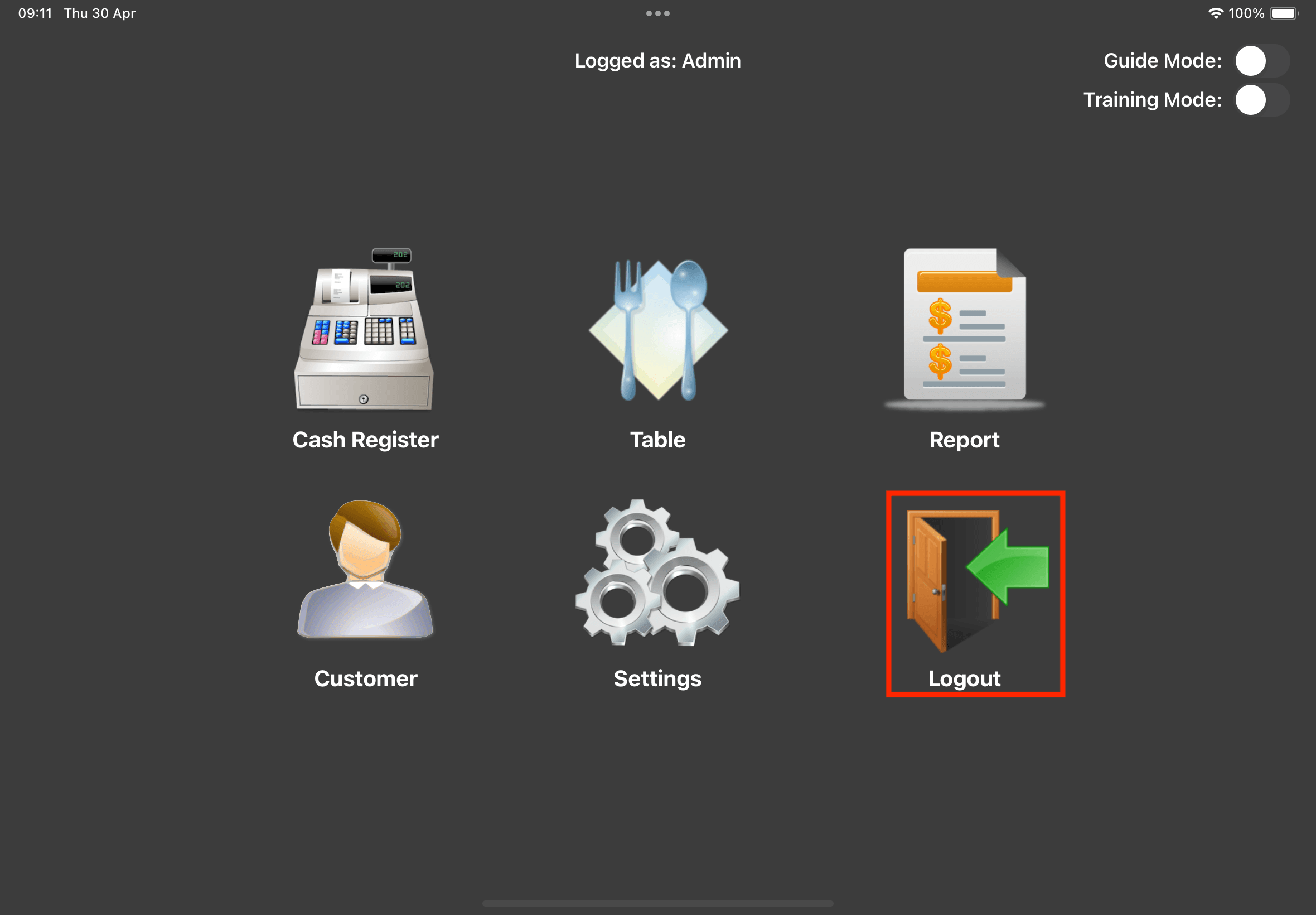 home page logout