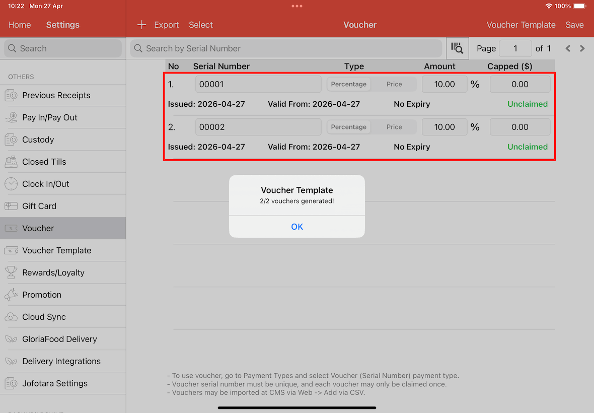 voucher created