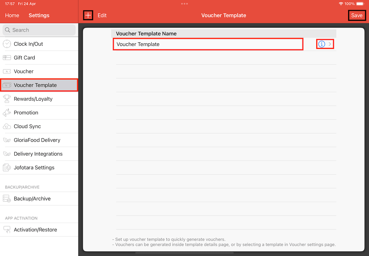 voucher template page