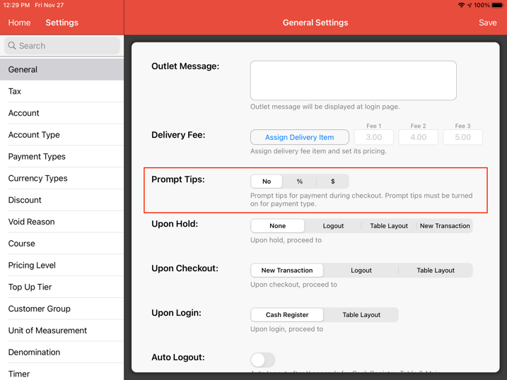 mobipos customer display prompt tips