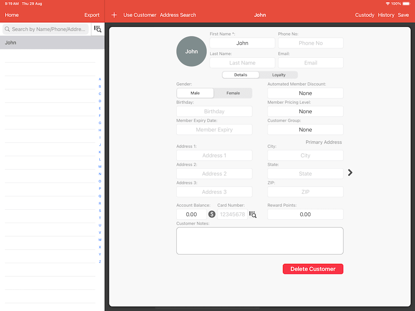 pos system customer relationship management crm