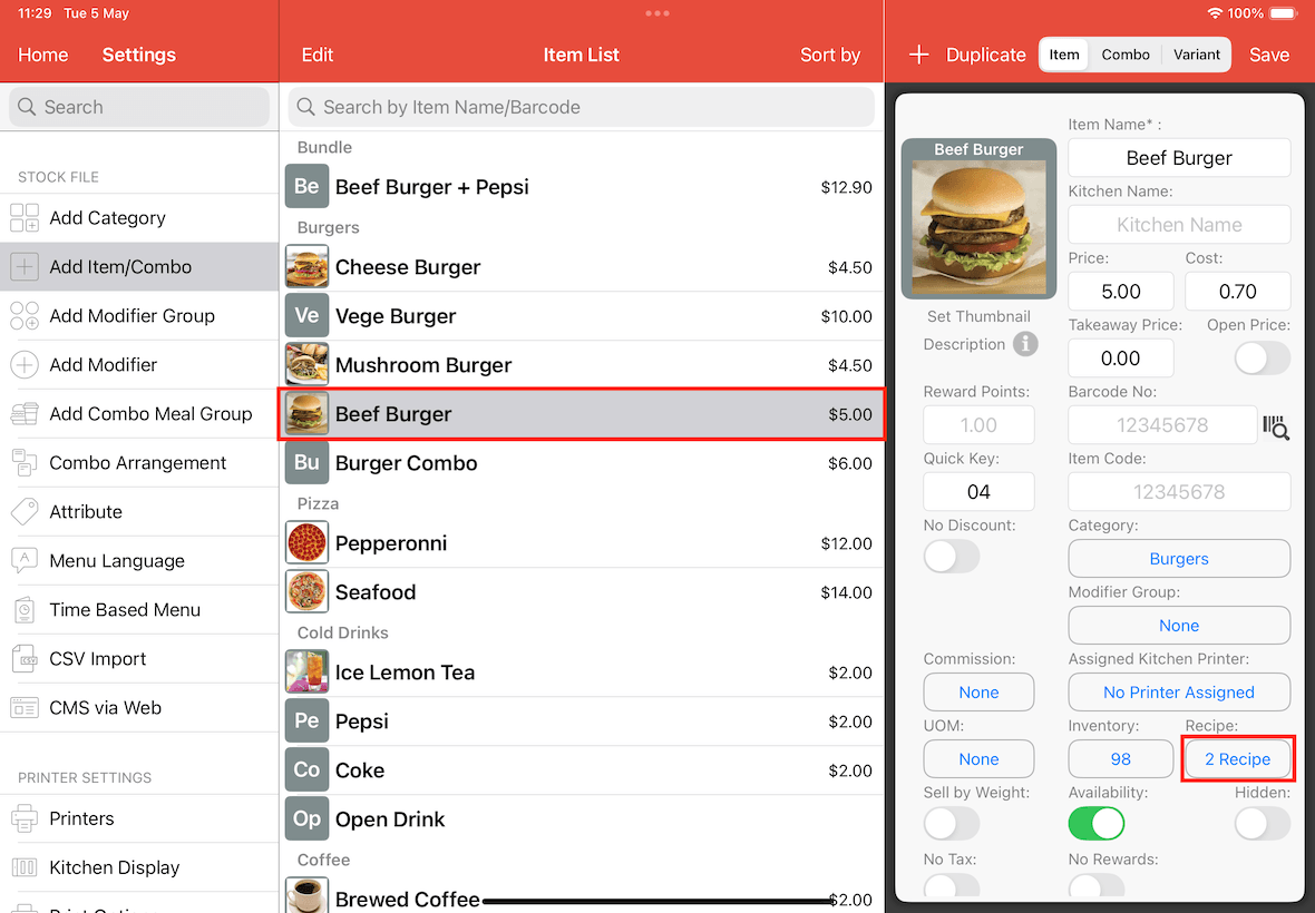 beef burger