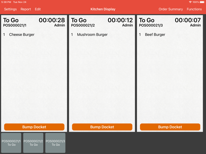 mobipos kitchen display system type configuration