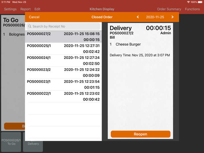 mobipos kitchen display system settings