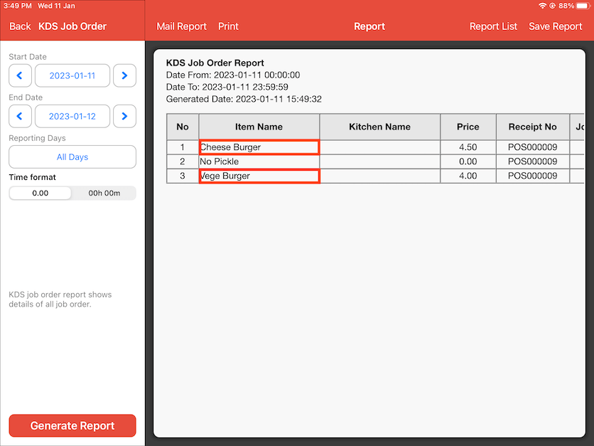 mobipos scroll to view preparation time