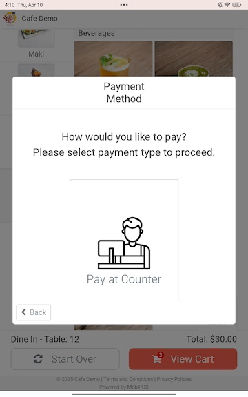 mobi pos user guide payment method