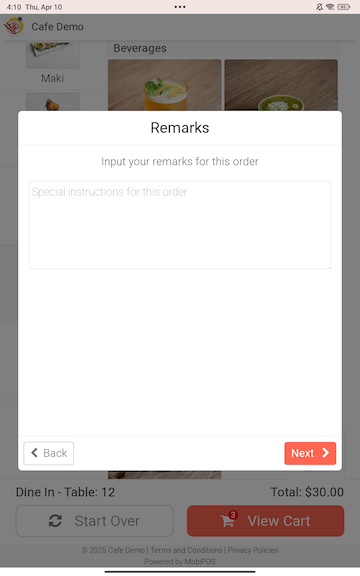 mobi pos user guide receipt remarks