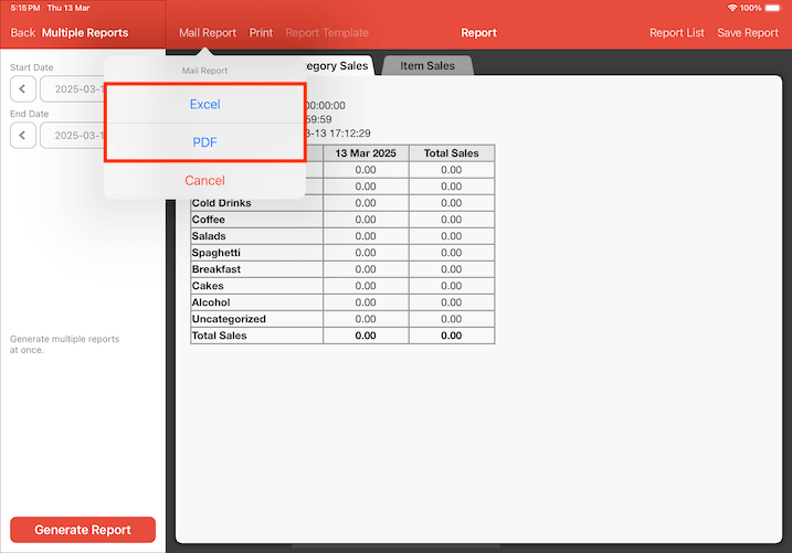 mail type mail settings