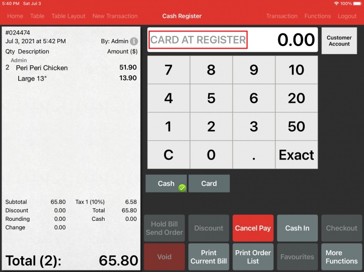 pos system online order gloriafood payment