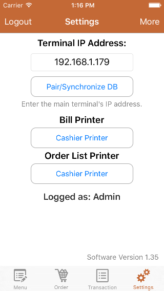 troubleshoot pos system mobile terminal settings