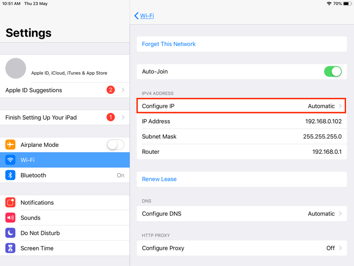 pos system 
printer ip address wifi settings