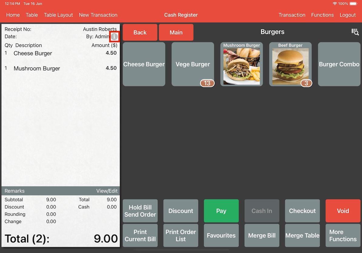 mobi-pos order details