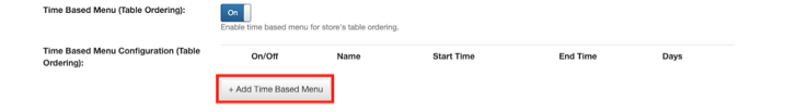 pos online ordering menu settings