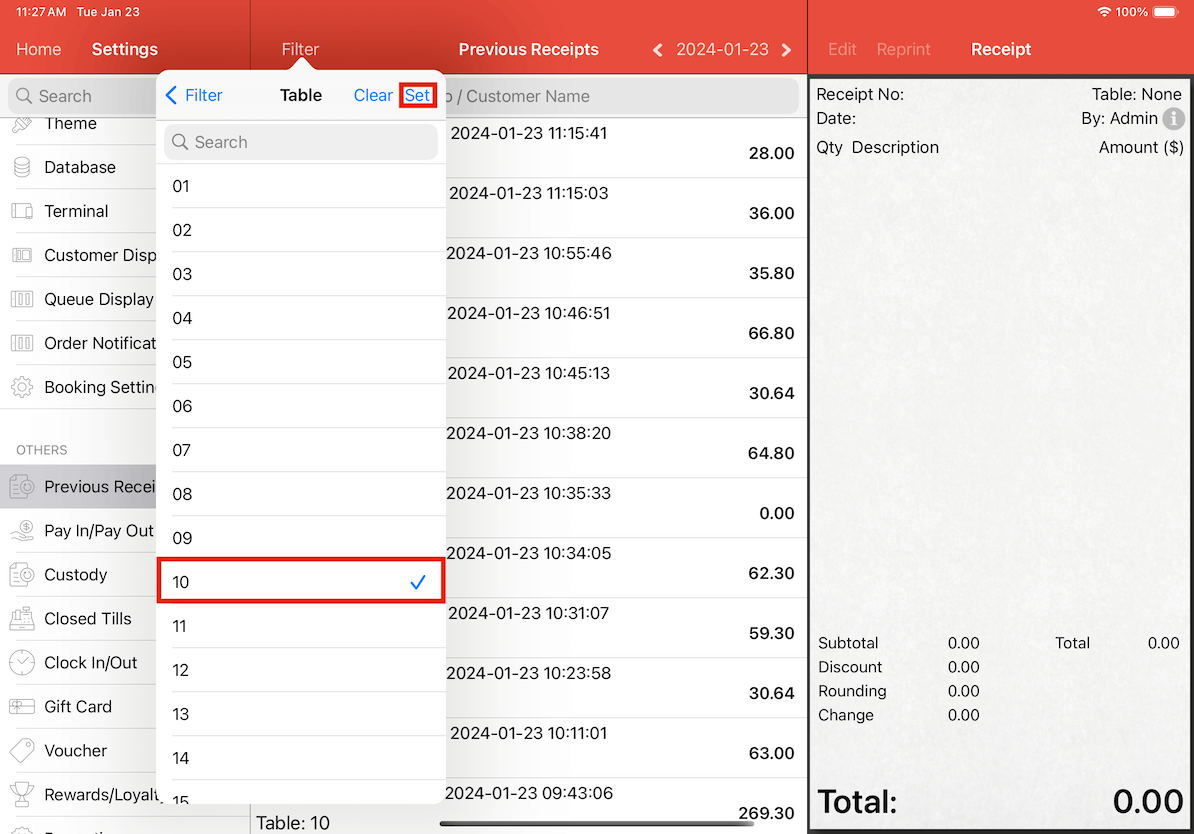 mobipos previous receipts example 2 filter details part 1