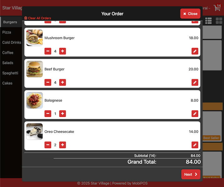 mobipos store cart no discount