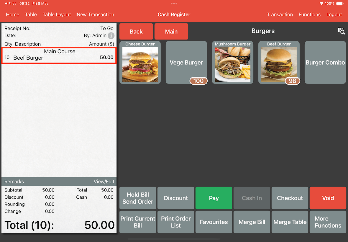 item with multiple quantity