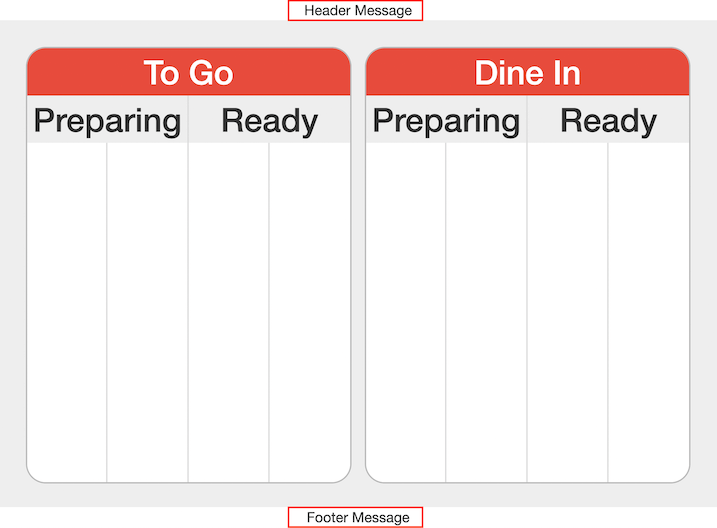 mobipos queue display header footer display