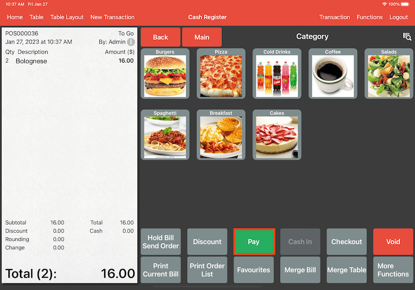 mobipos click pay change payment method