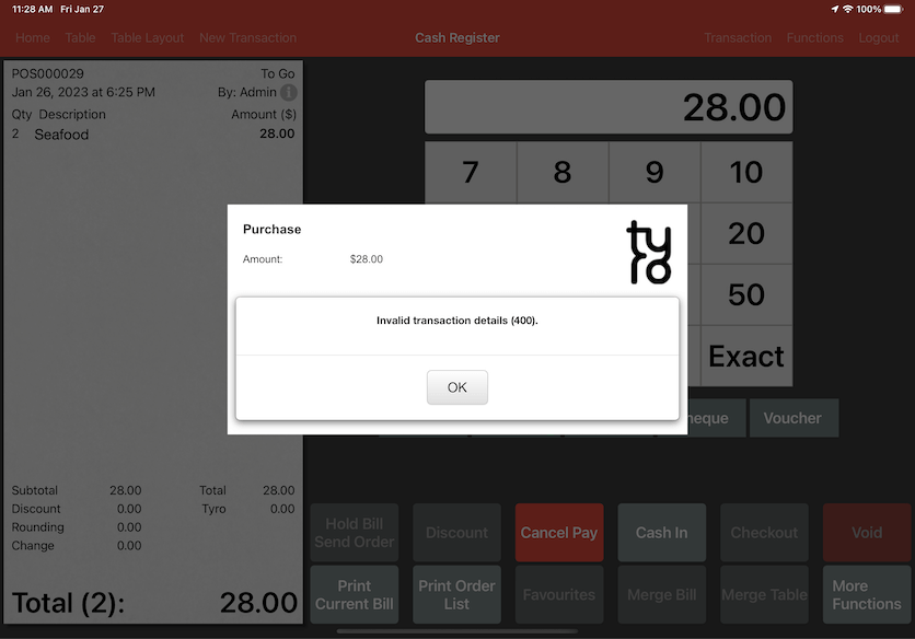 mobipos invalid transaction details