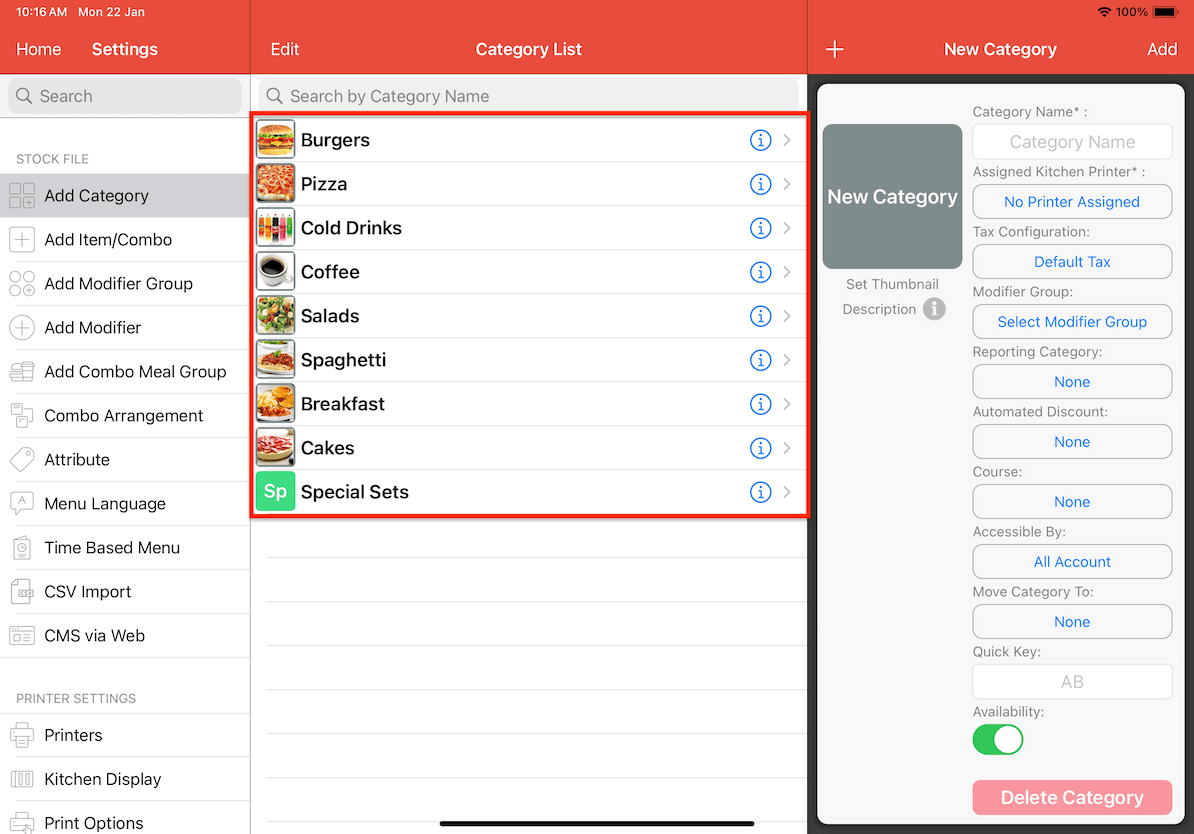 mobi pos settings cloud sync