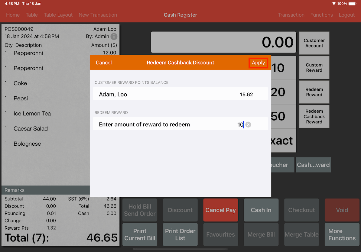 mobi-function view table availability