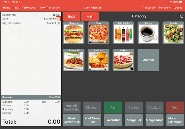 pos system assign customer to receipt