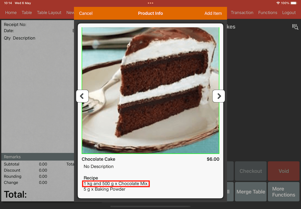 chocolate cake hold info changed