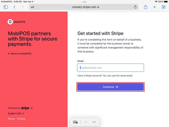 mobipos stripe user login