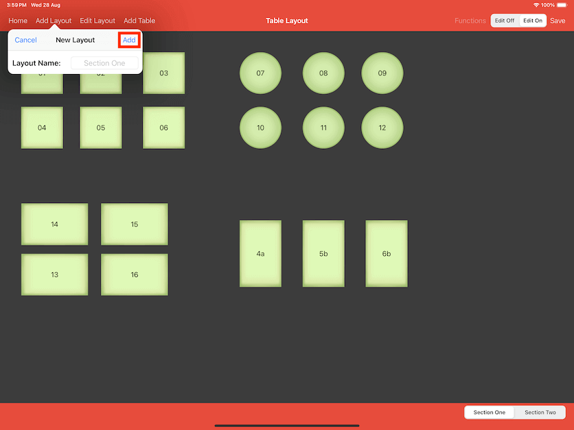 pos system add layout name settings