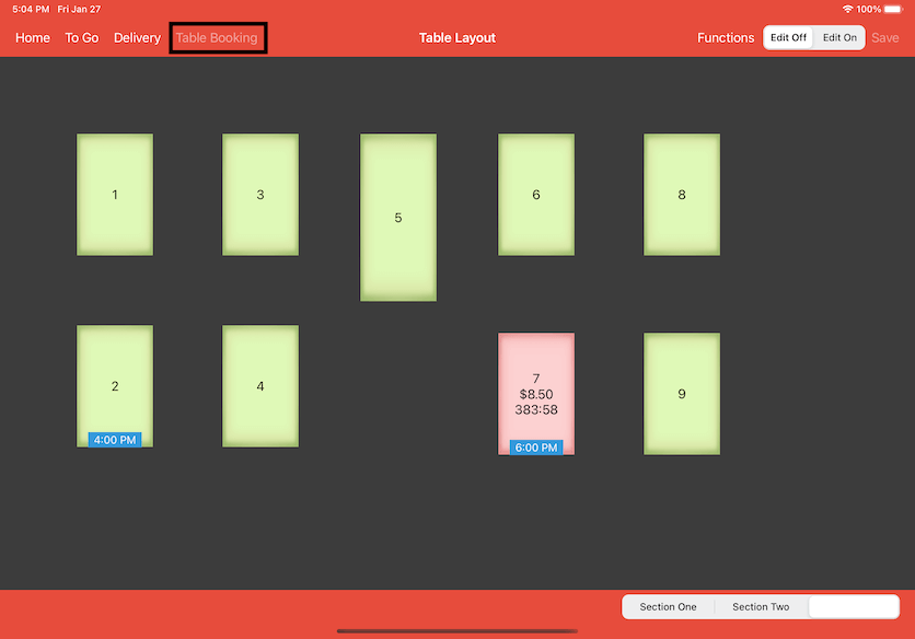 mobipos click select table booking