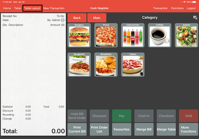 mobipos click table layout