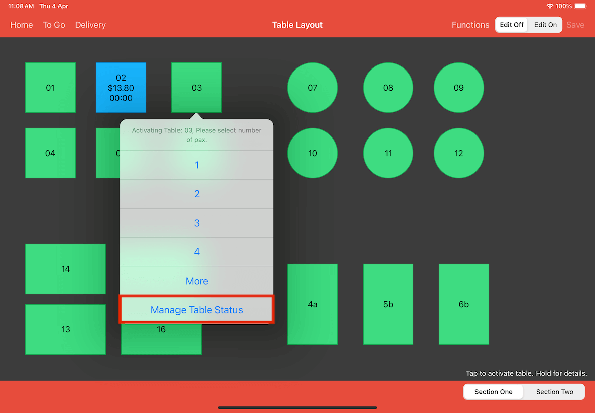 table status available 2