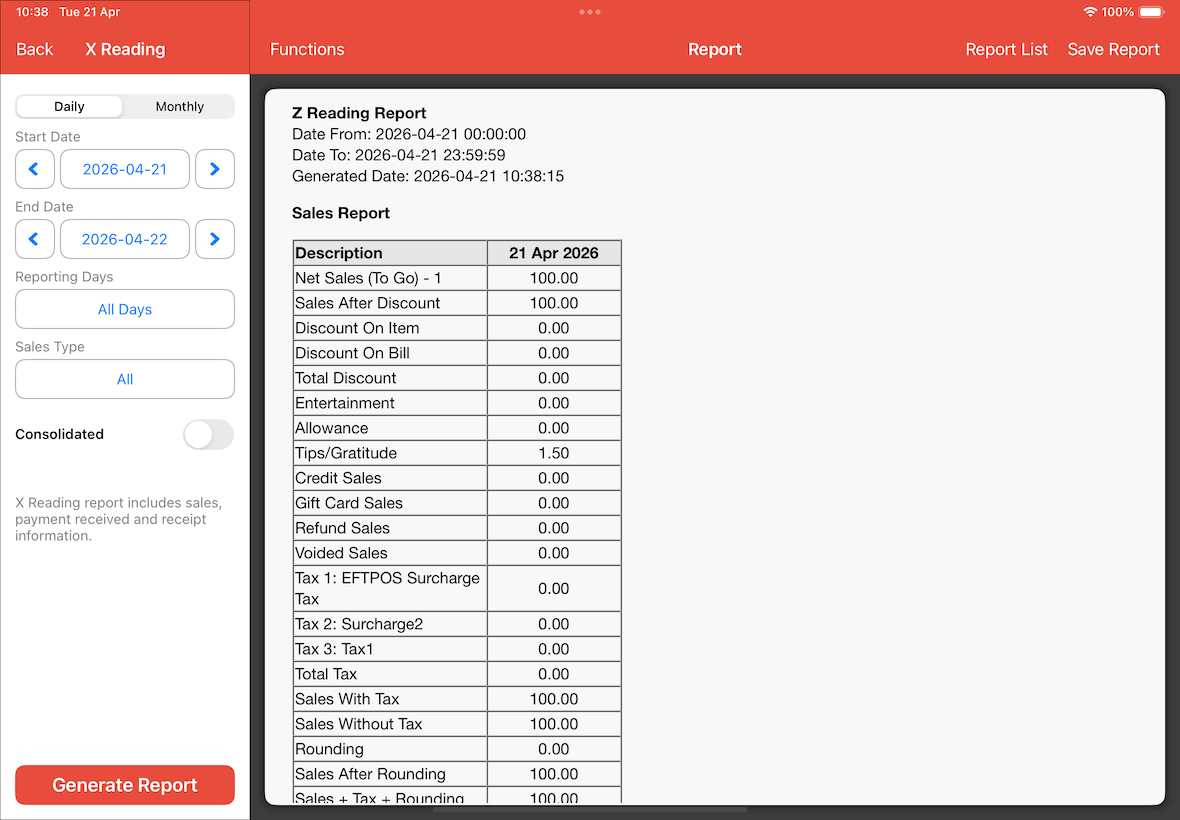 report page tips