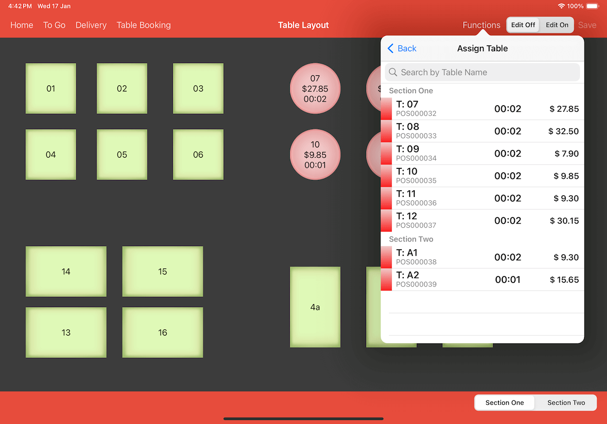 mobi-post table availability for pax