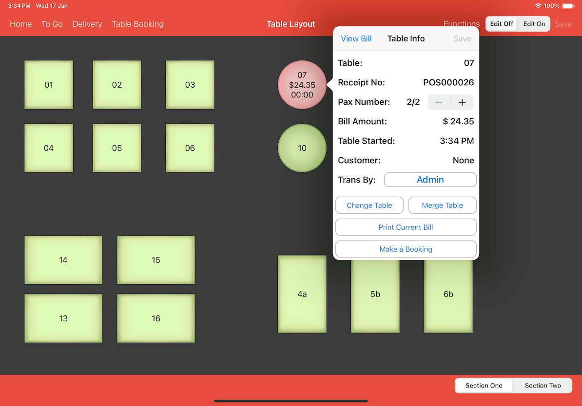 mobi-post view table information