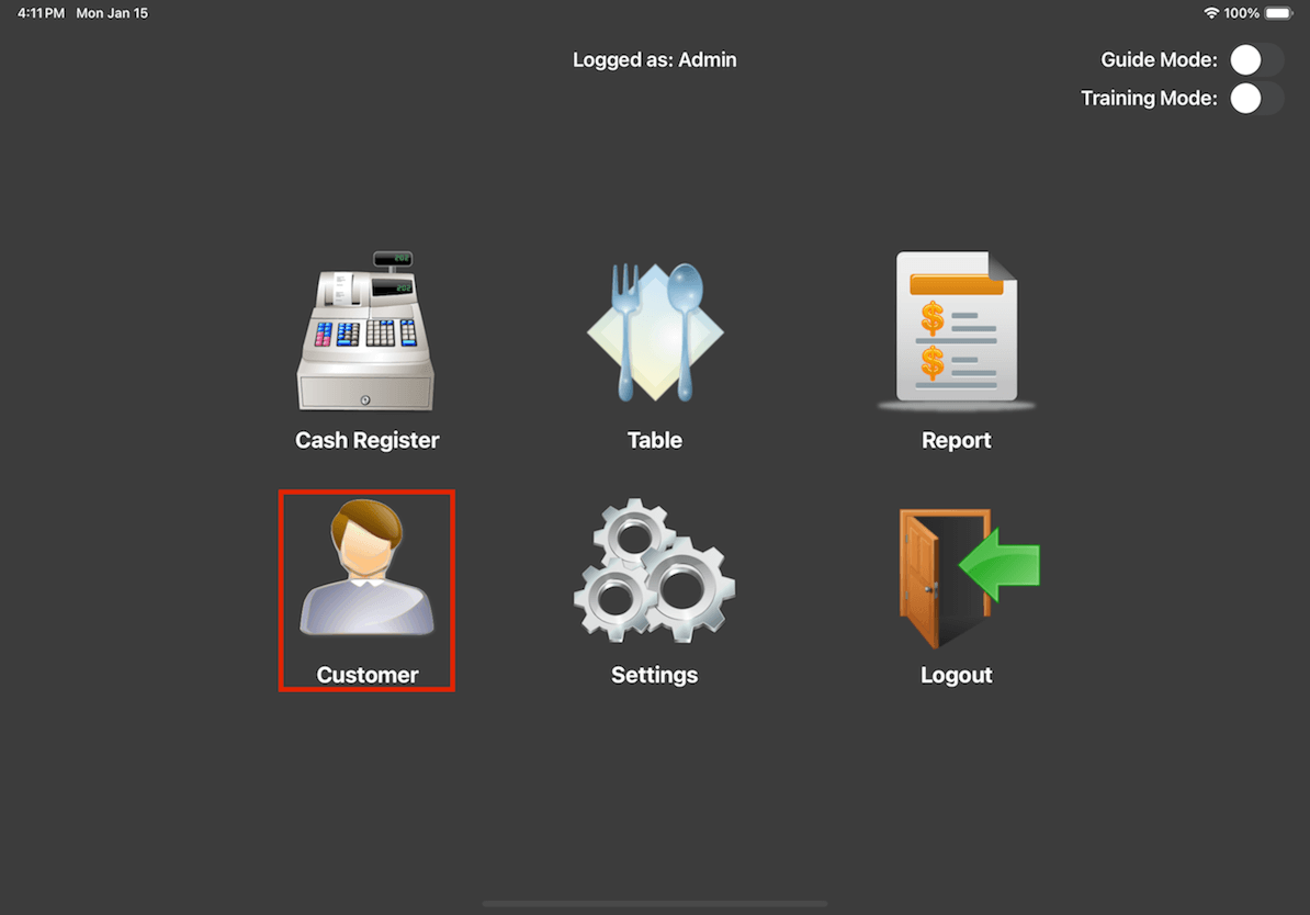 mobipos application dashboard