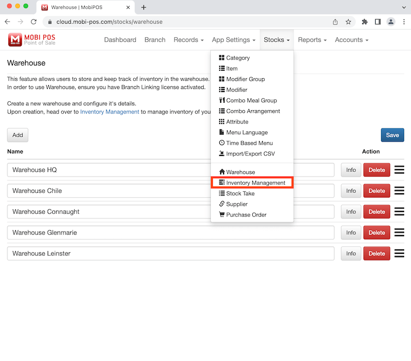 mobipos select inventory management