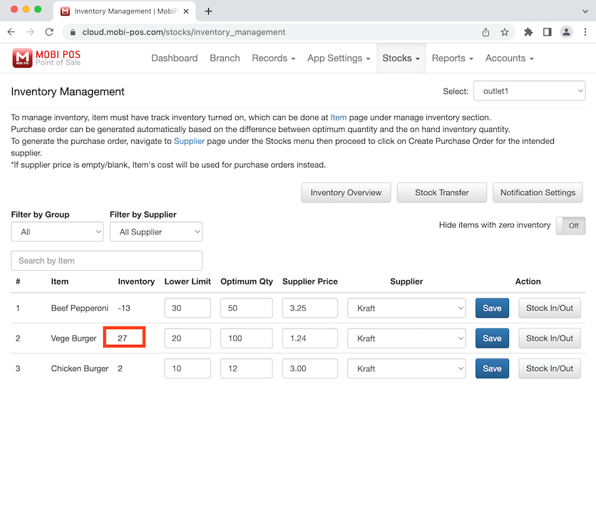 mobipos outlet1 inventory adjusted